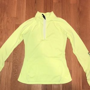 Neon yellow quarter zip